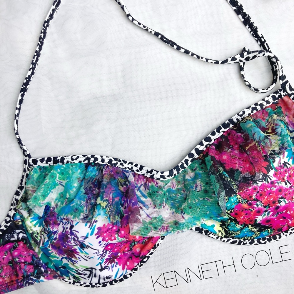 Kenneth Cole Reaction Vibrant Floral Bikini Top